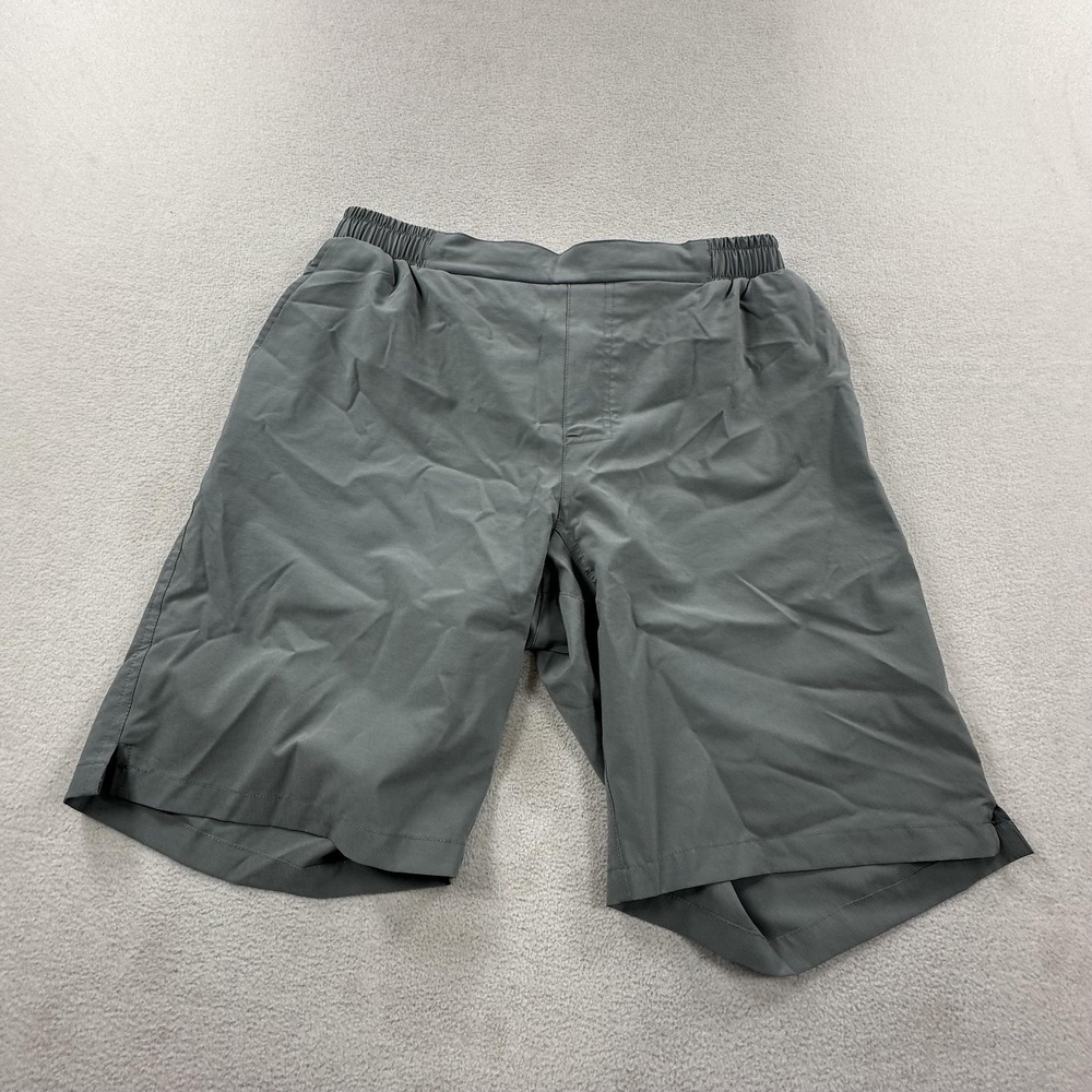 Flylow Shorts Mens Medium Gray 10" Athletic Hiking Quick Dry Gym Pull On Stretch